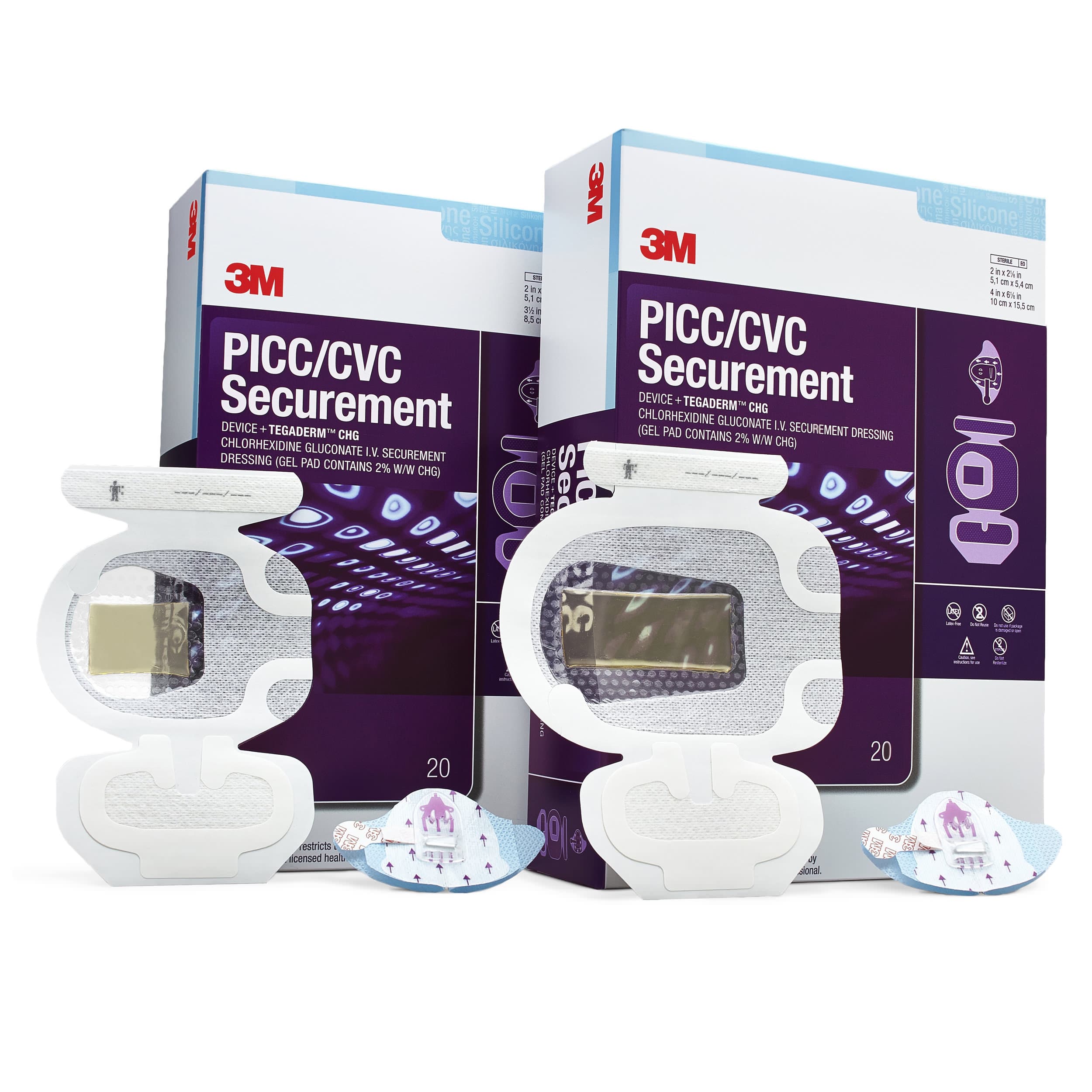 3M PICC-CVC Securement Device + Tegaderm CHG IV Dressing - Image 1