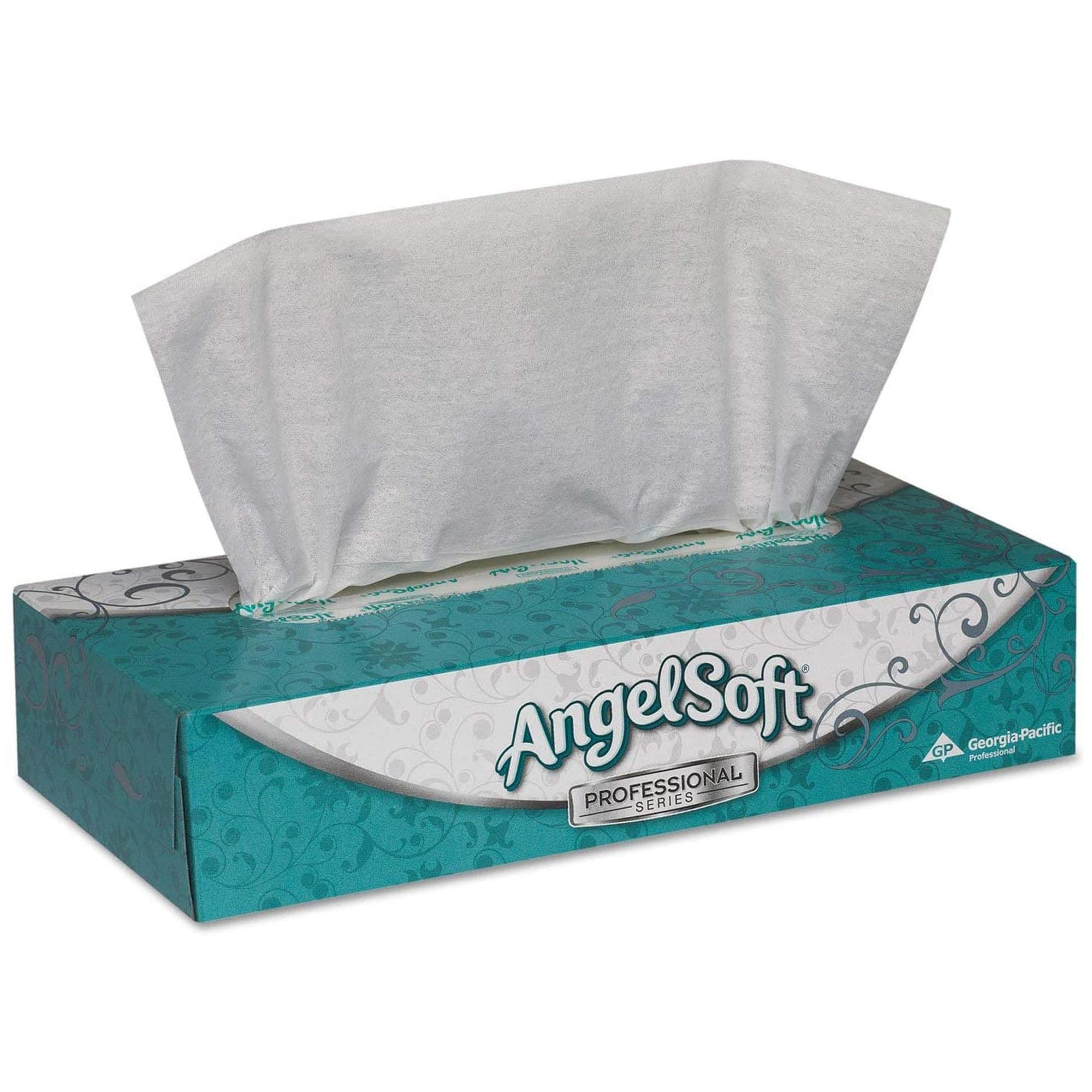 Angel Soft Professional Series 2-Ply Facial Tissue, 7-3/5 x 8-4/5 Inch - Box of 100 - Image 1