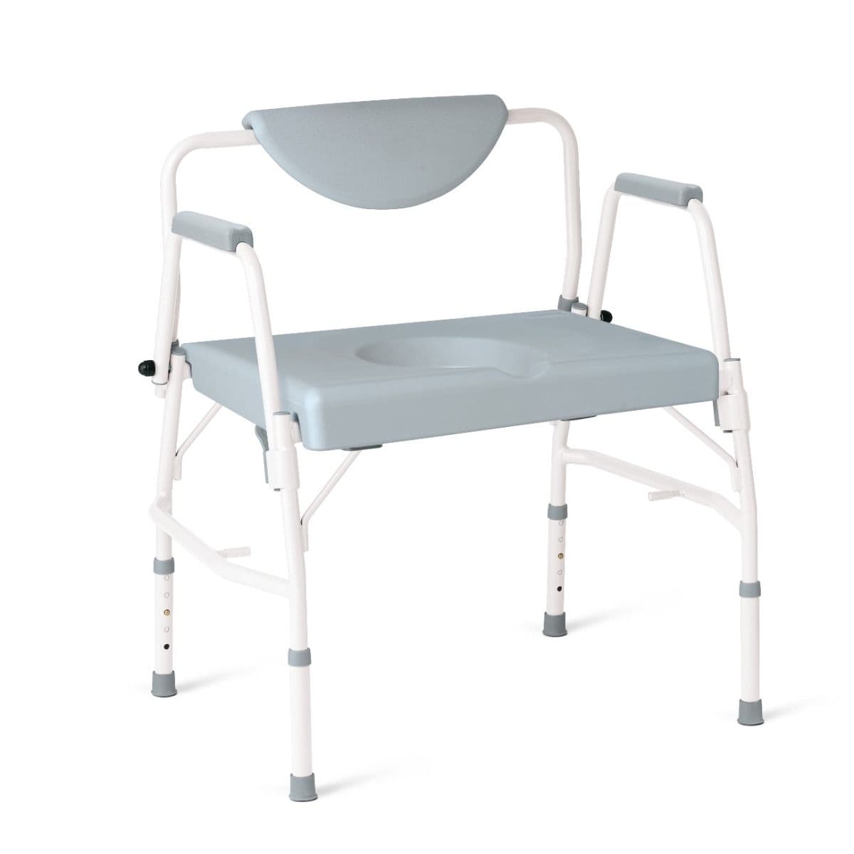 Medline Steel Bariatric Drop-Arm Commode