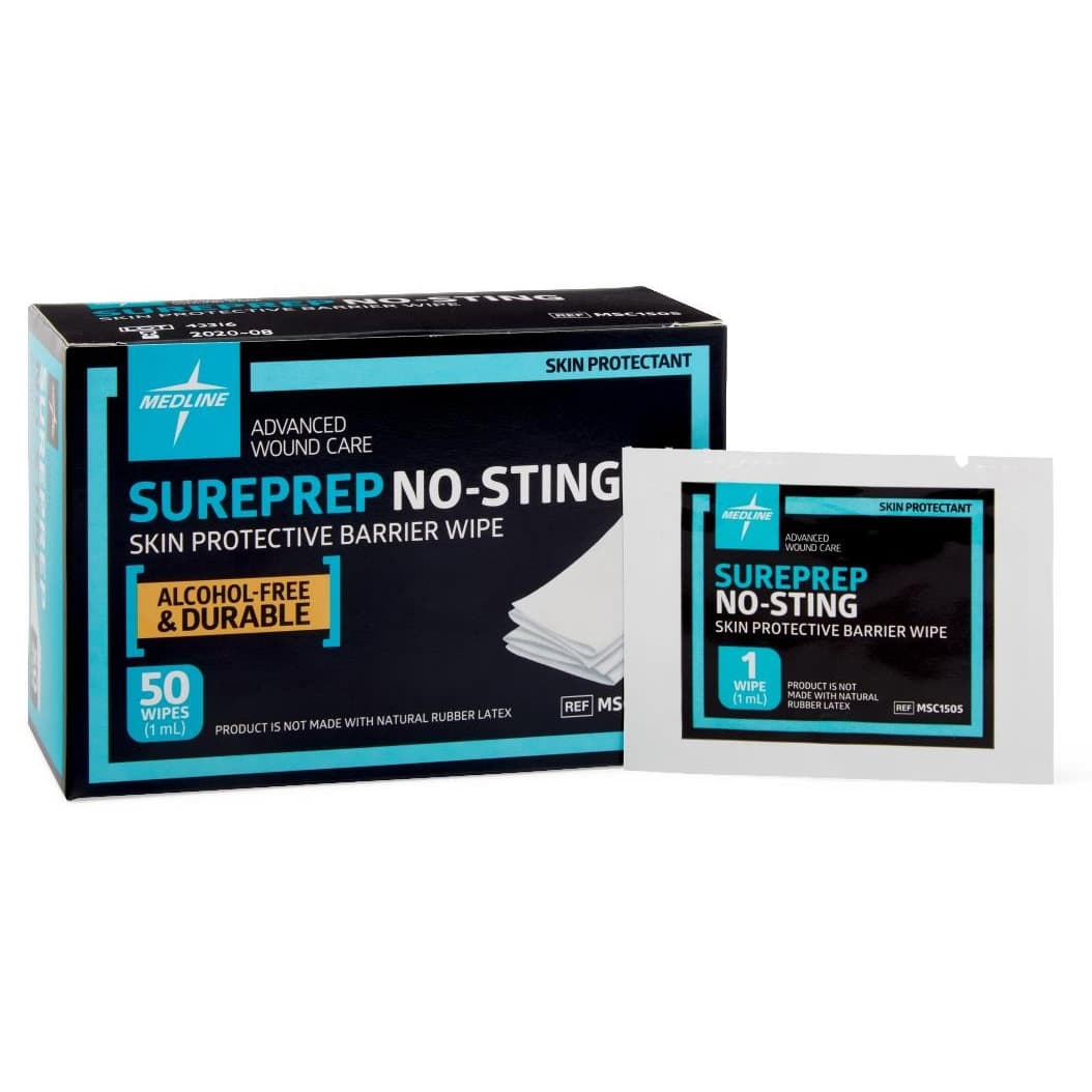 SurePrep No-Sting Skin Protective Barrier Wipes - Box of 50 - Image 1