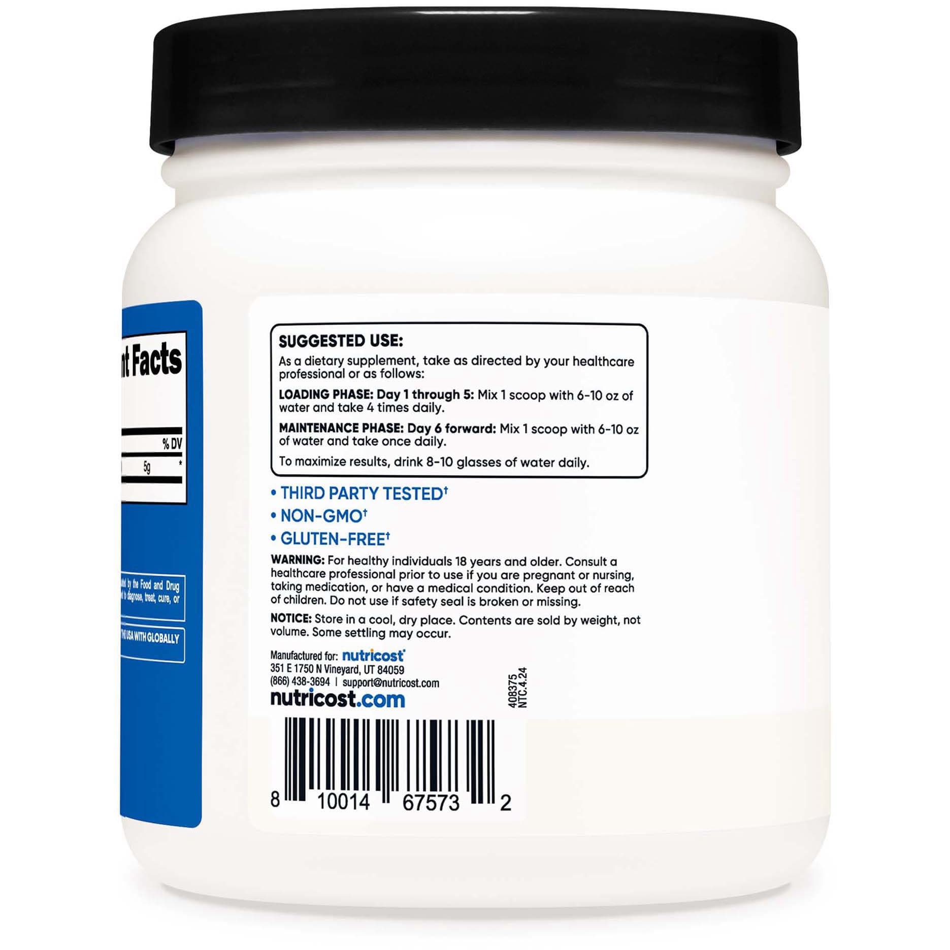 Nutricost Creatine Monohydrate Powder - 1 Bottle - Image 1