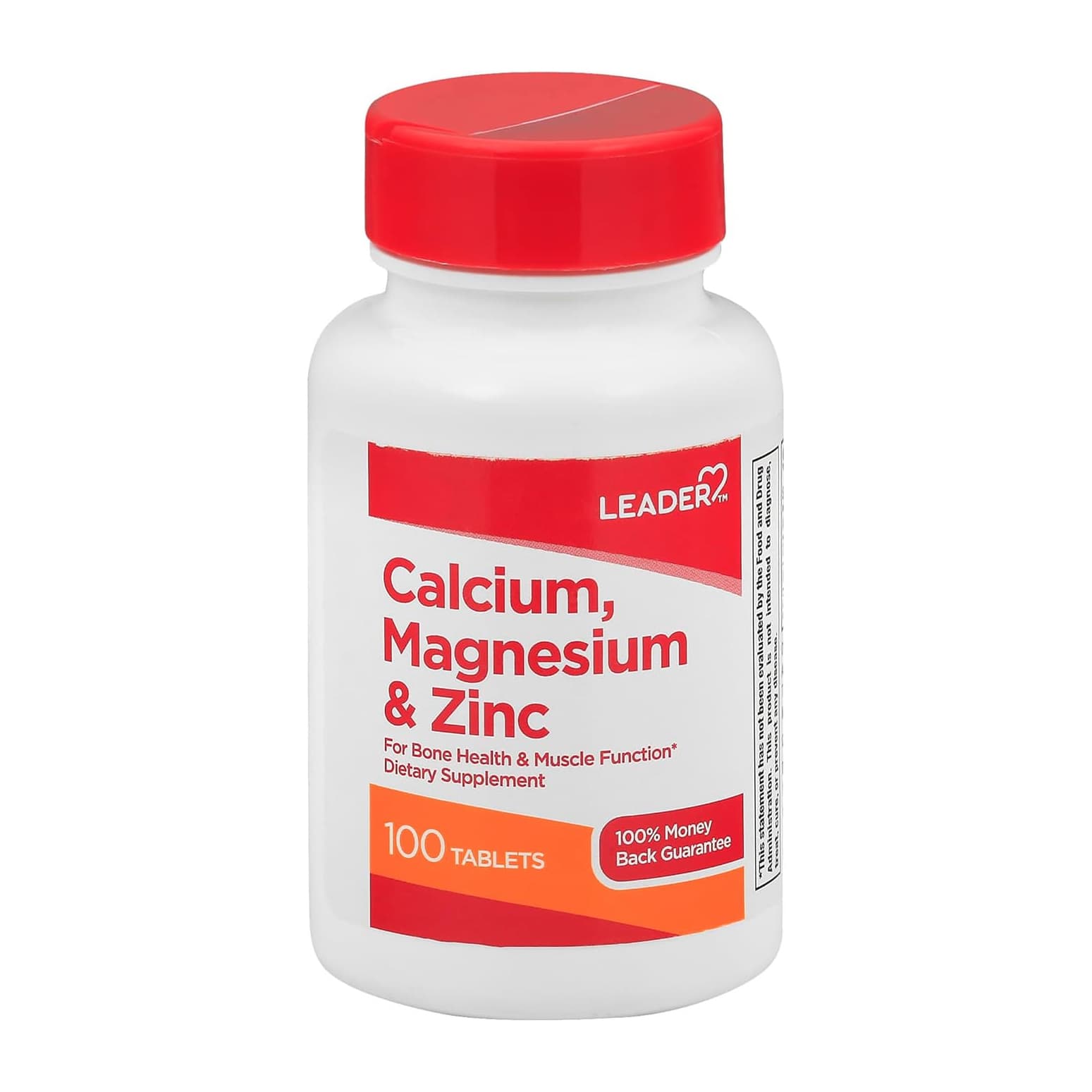 Leader Calcium Magnesium & Zinc Tablets - Bottle of 100