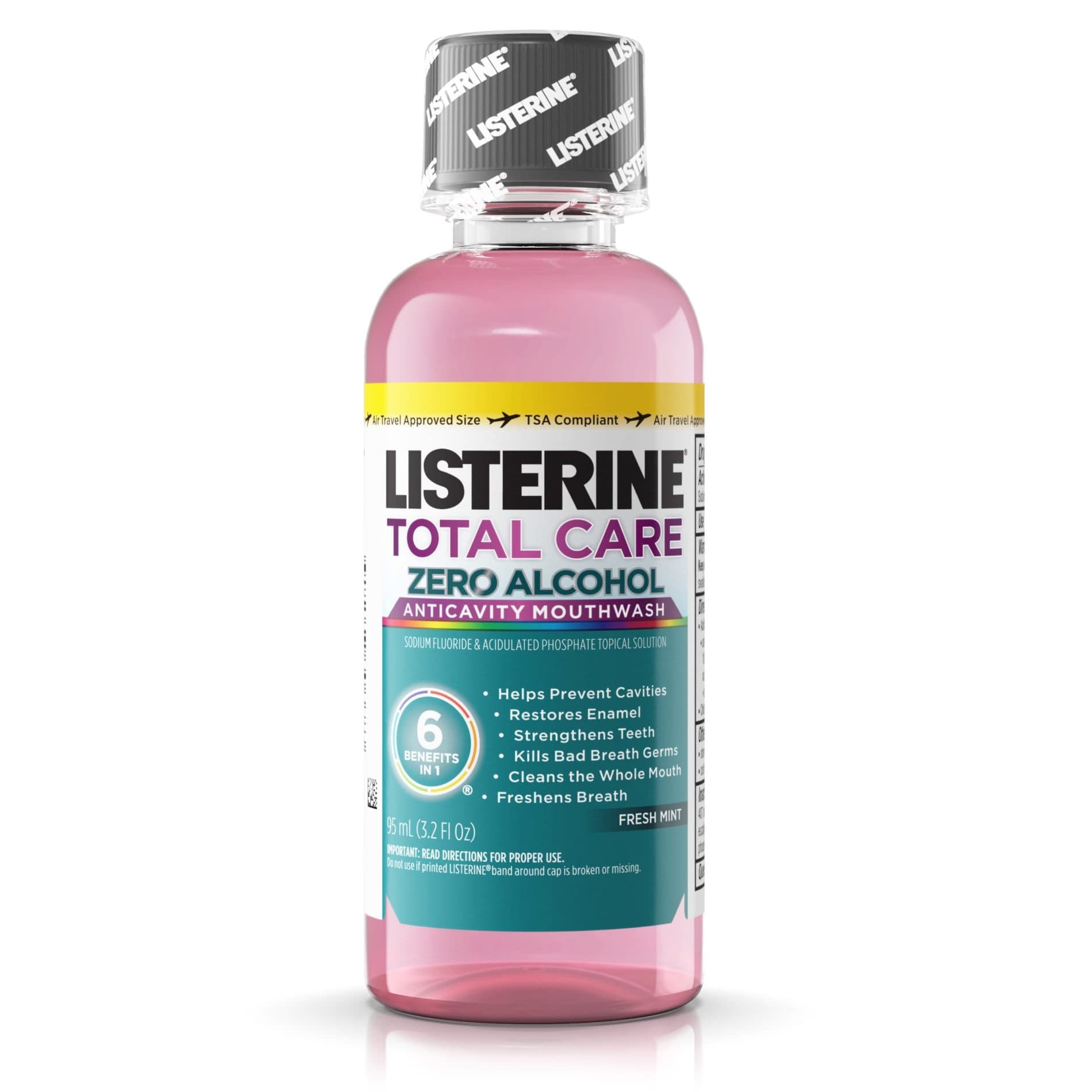 Listerine Total Care Zero Alcohol Mouthwash, 3.2 oz - Case of 24 - Image 1