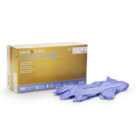 MICROFLEX Supreno SE Powder-Free Nitrile Exam Gloves, Large - Box of 100 - Image 1