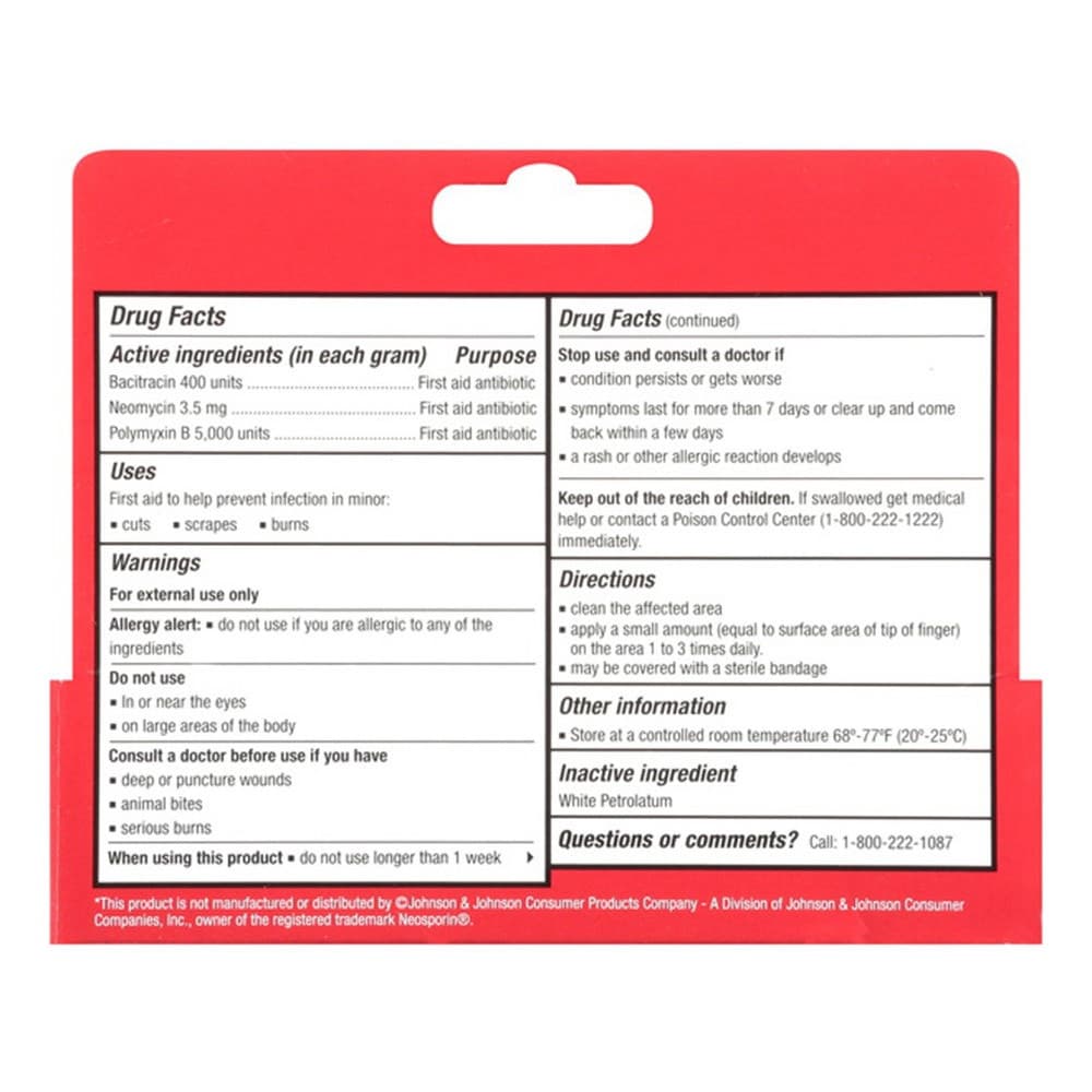 Leader First Aid, Triple Antibiotic Ointment, 0.5 oz - Each - Image 2