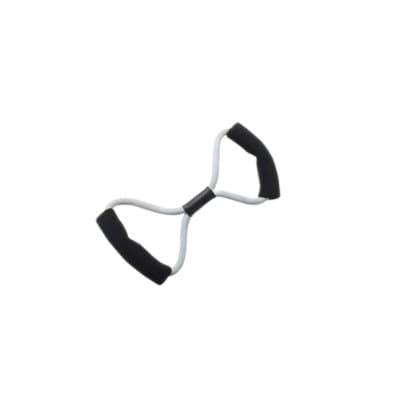 CanDo Tubing BowTie Exerciser, 14 Inch, Silver, 2X Heavy - Image 1