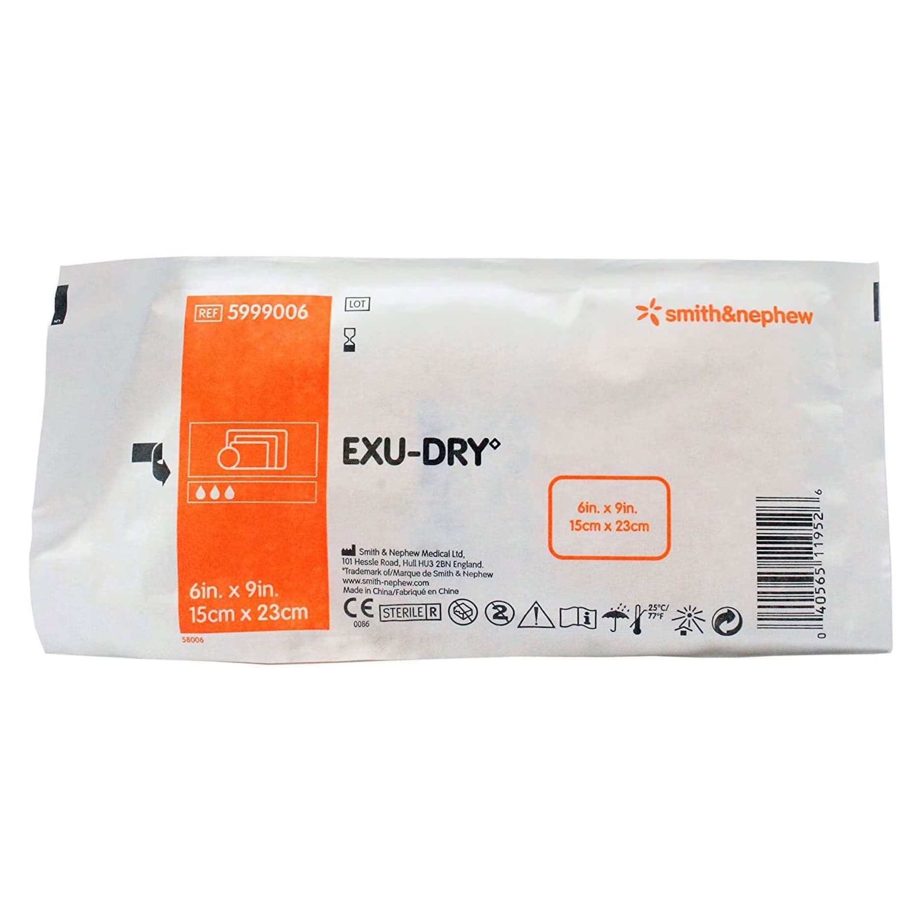 Smith and Nephew Exu-Dry Anti-Shear Absorbent Wound Dressing, 6 Inch x 9 Inch - Each - Image 1
