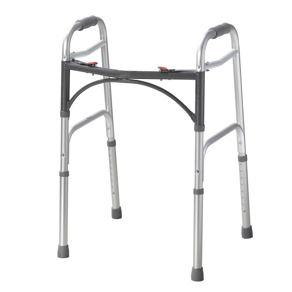 Drive Deluxe Folding Walker, Two Button, Adult - Case of 4 - Image 1