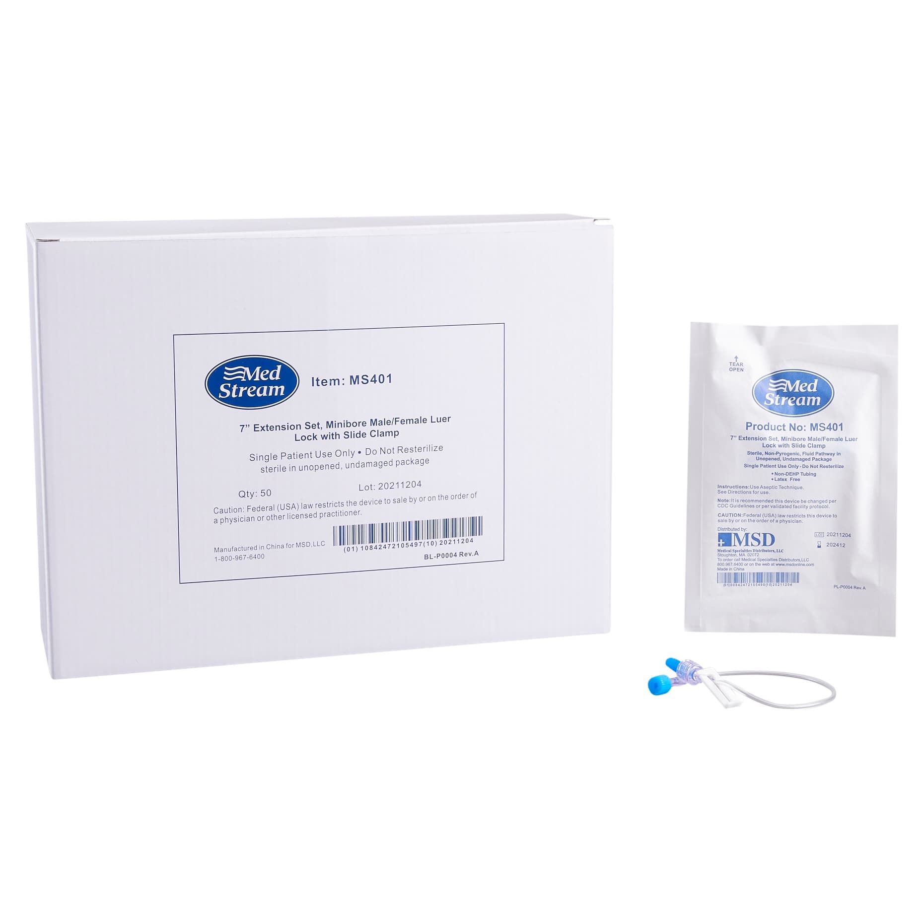 McKesson IV Extension Set Without Filter, Small Bore