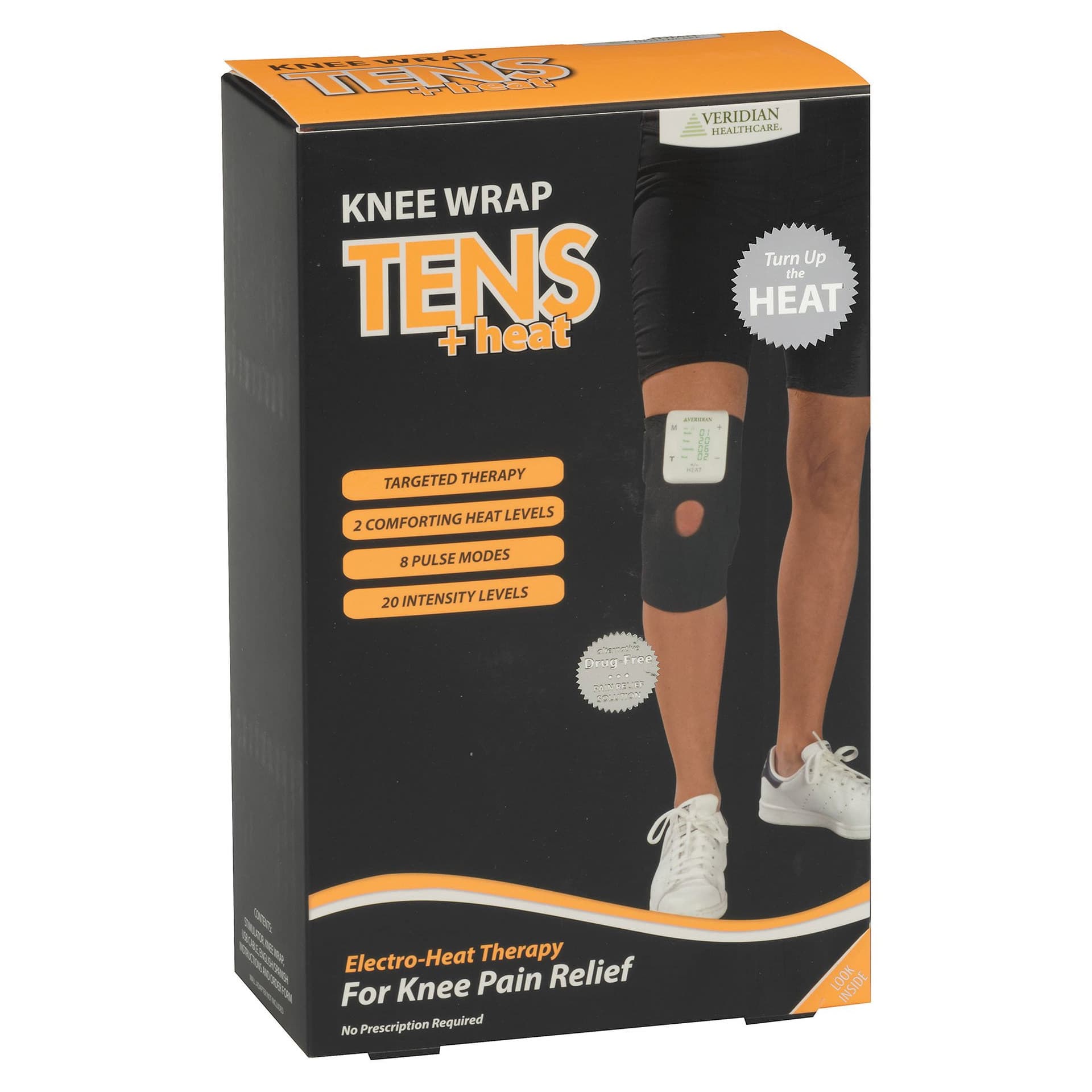 Veridian TENS Unit with Heat Conductive Knee Wrap, Single-Channel - Image 1