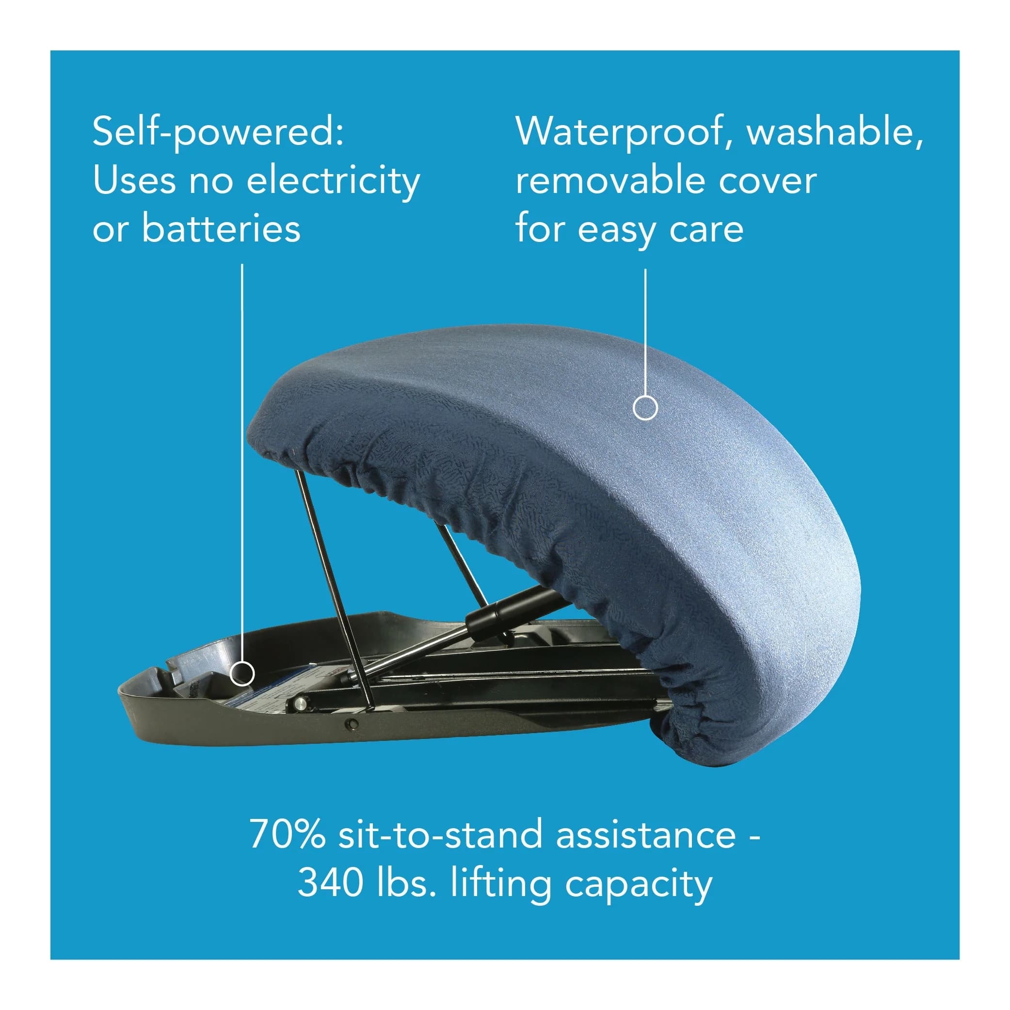 Carex Upeasy Seat Assist Plus Manual Lifting Cushion - Image 4