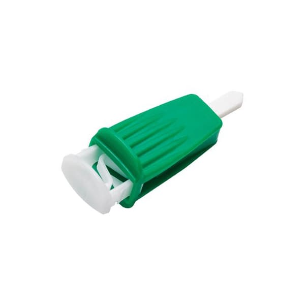 Assure Safety Lancet with Push Button Activation, Green, 21 Gauge - Case of 4800 - Image 1
