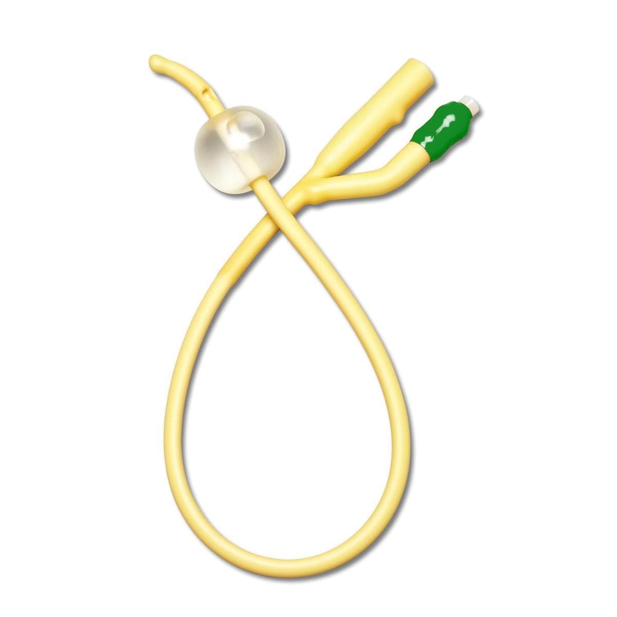 Medline 2-Way Silicone-Elastomer Coated Latex Foley Catheters, Coude-Tip, 10 mL, 14 Fr - Each - Image 1