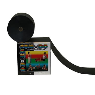 CanDo Latex Free Exercise Band, 50 yard Roll, Black, Extra-heavy - Image 1