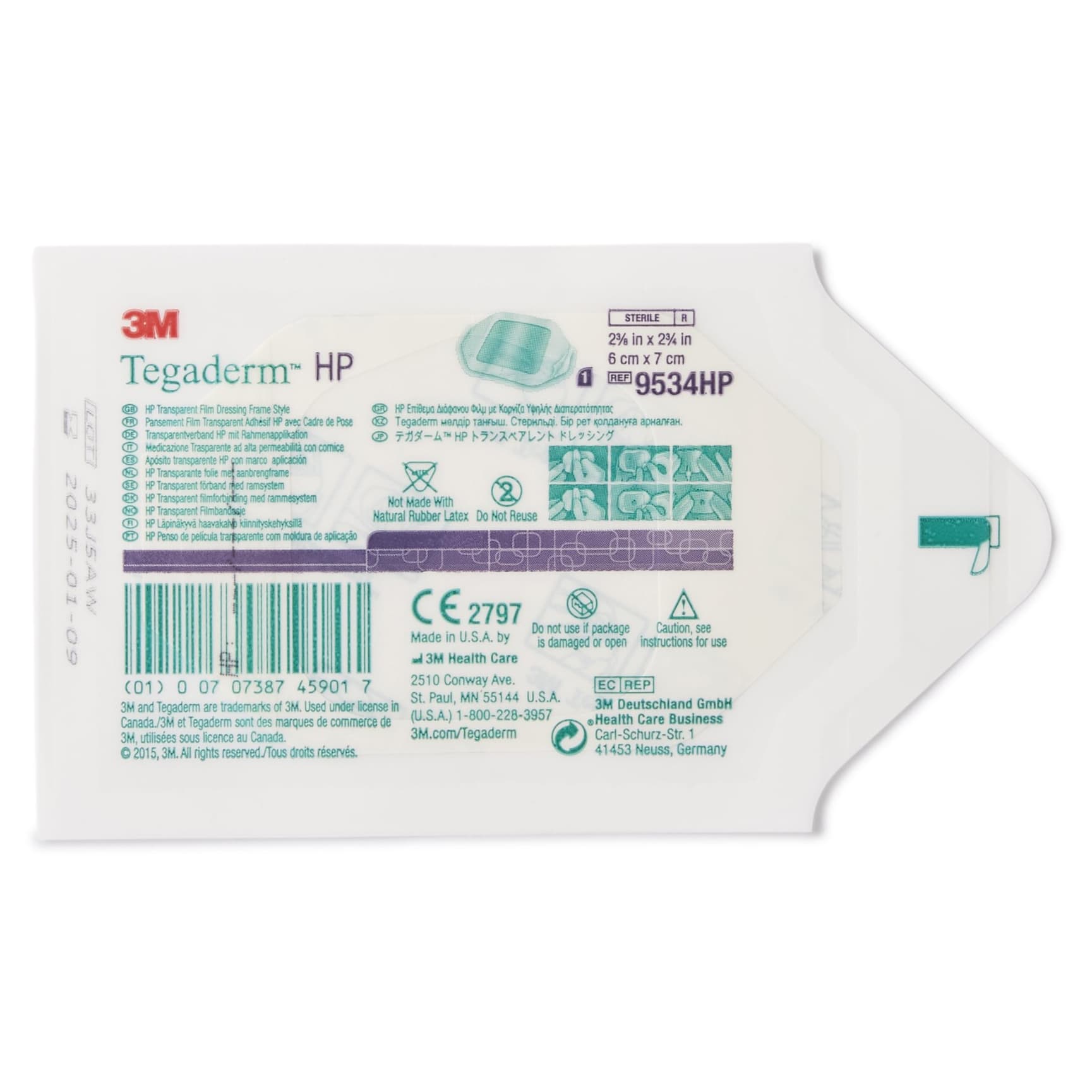 3M Tegaderm HP Transparent Film Dressing with Label - Image 2