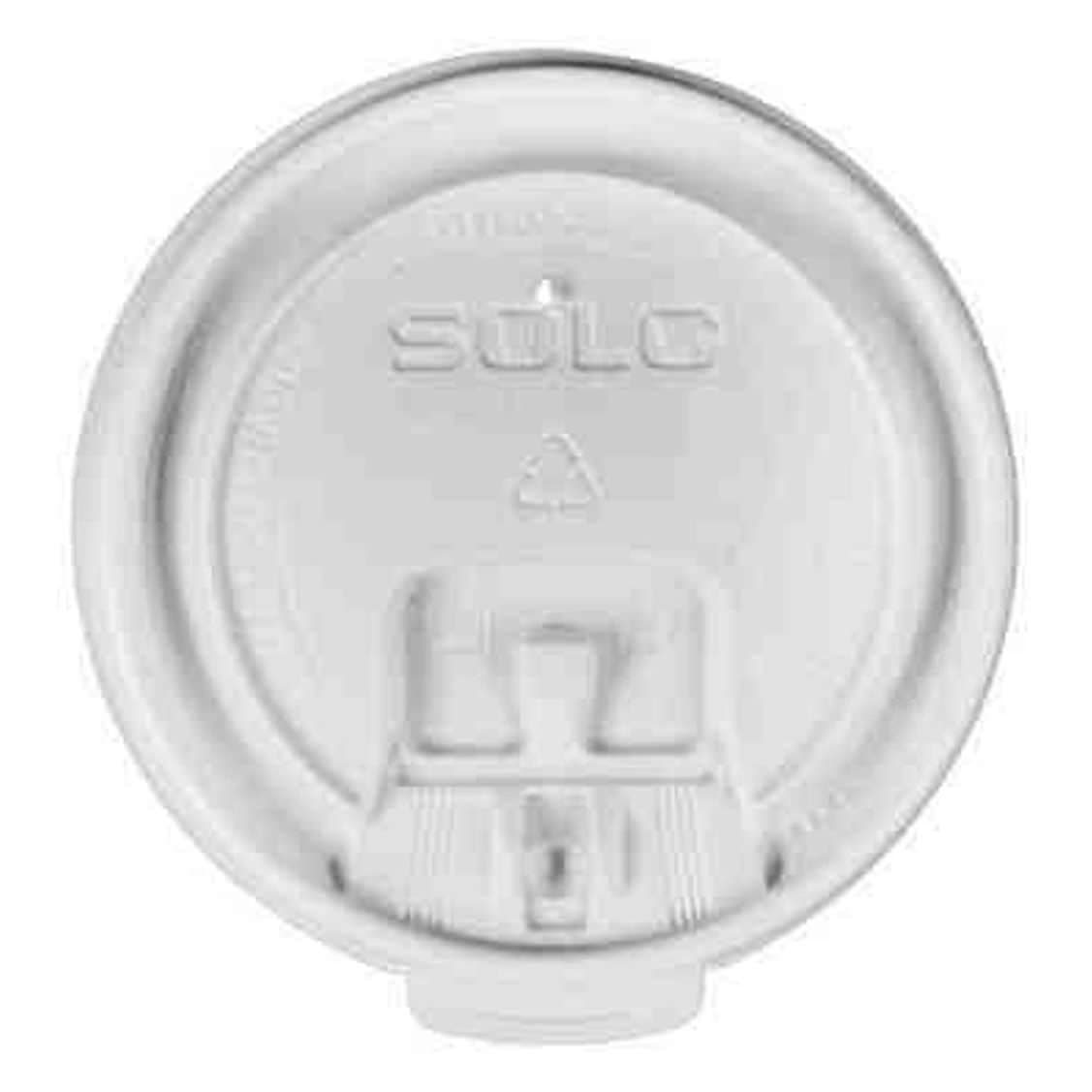 Solo 8 oz White Disposable Drinking Cup Lid - Case of 1000 - Image 1