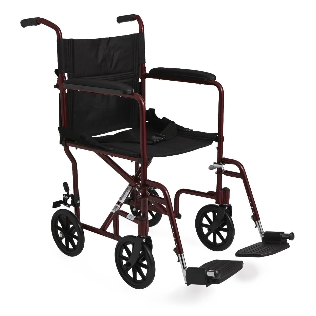 Medline Basic Aluminum Transport Chair With 8" Wheels