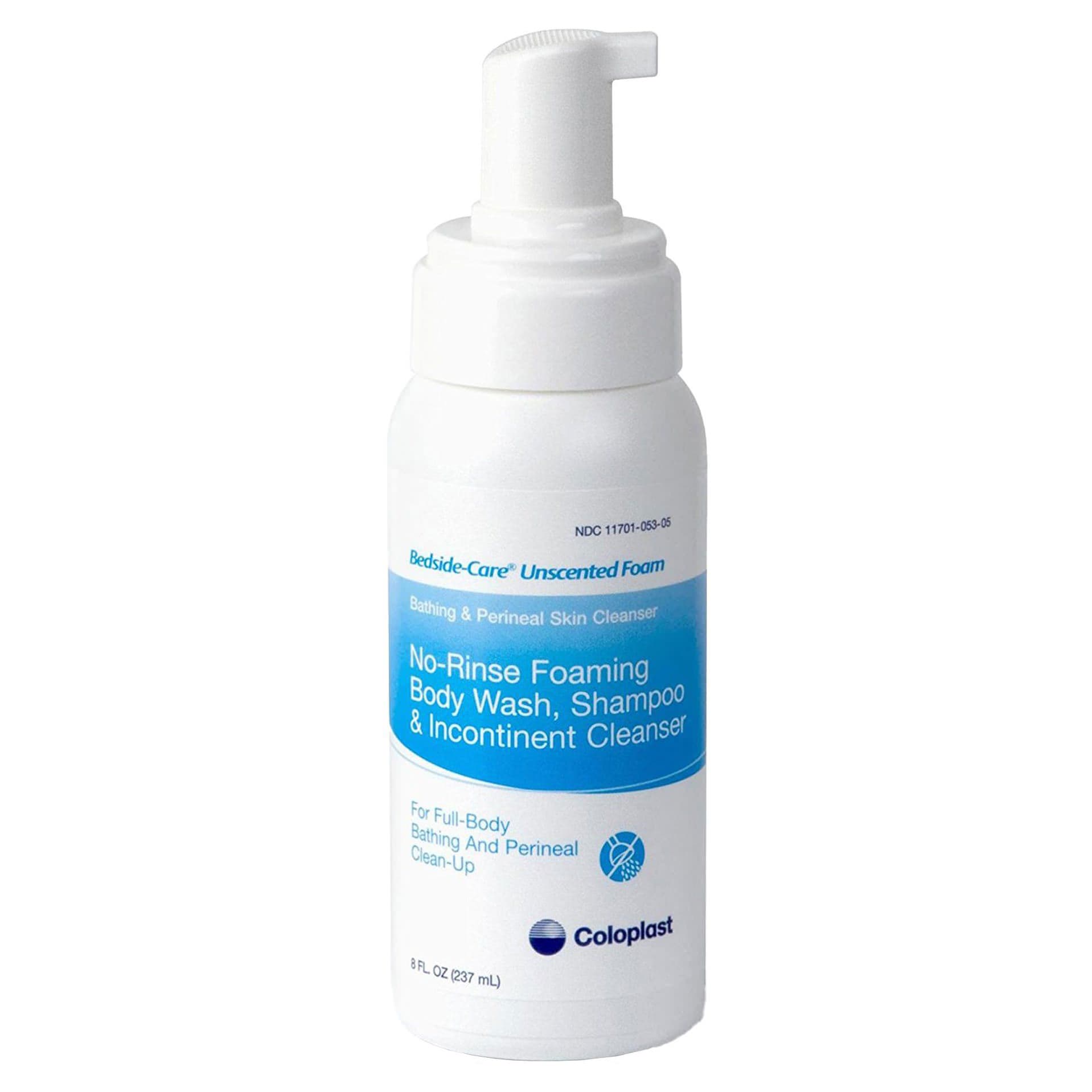 Bedside-Care Rinse-Free Shampoo and Body Wash, Pump Bottle, 8.1 oz - Image 1