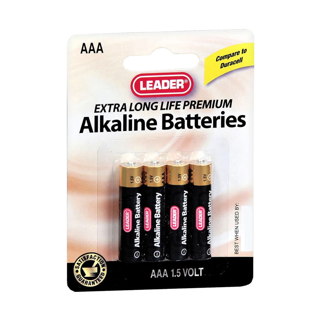 Leader Batteries, Alkaline Aaa, 1.5 Volt - Pack of 4 - Image 1