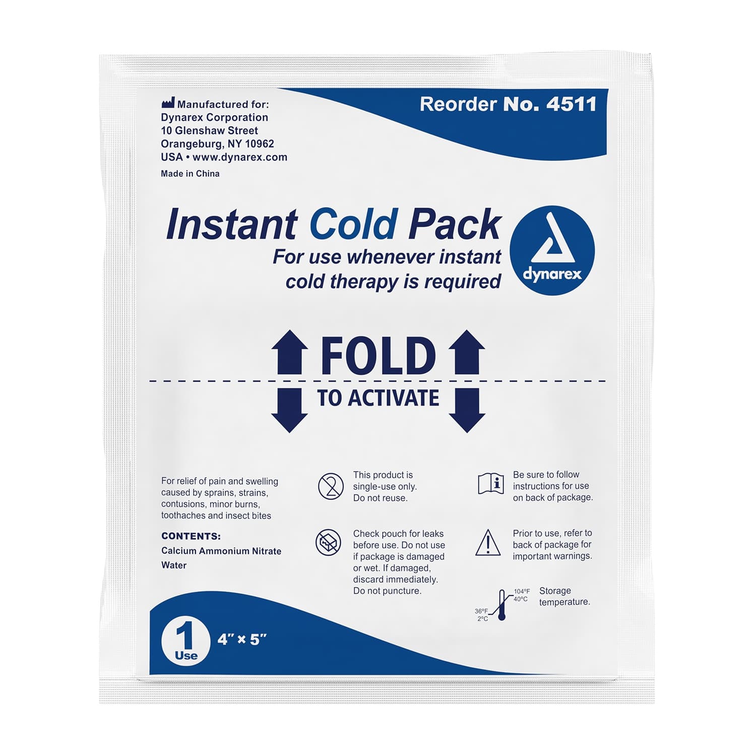 Dynarex Instant Cold Pack, 4 x 5 inch - Case of 24 - Image 3