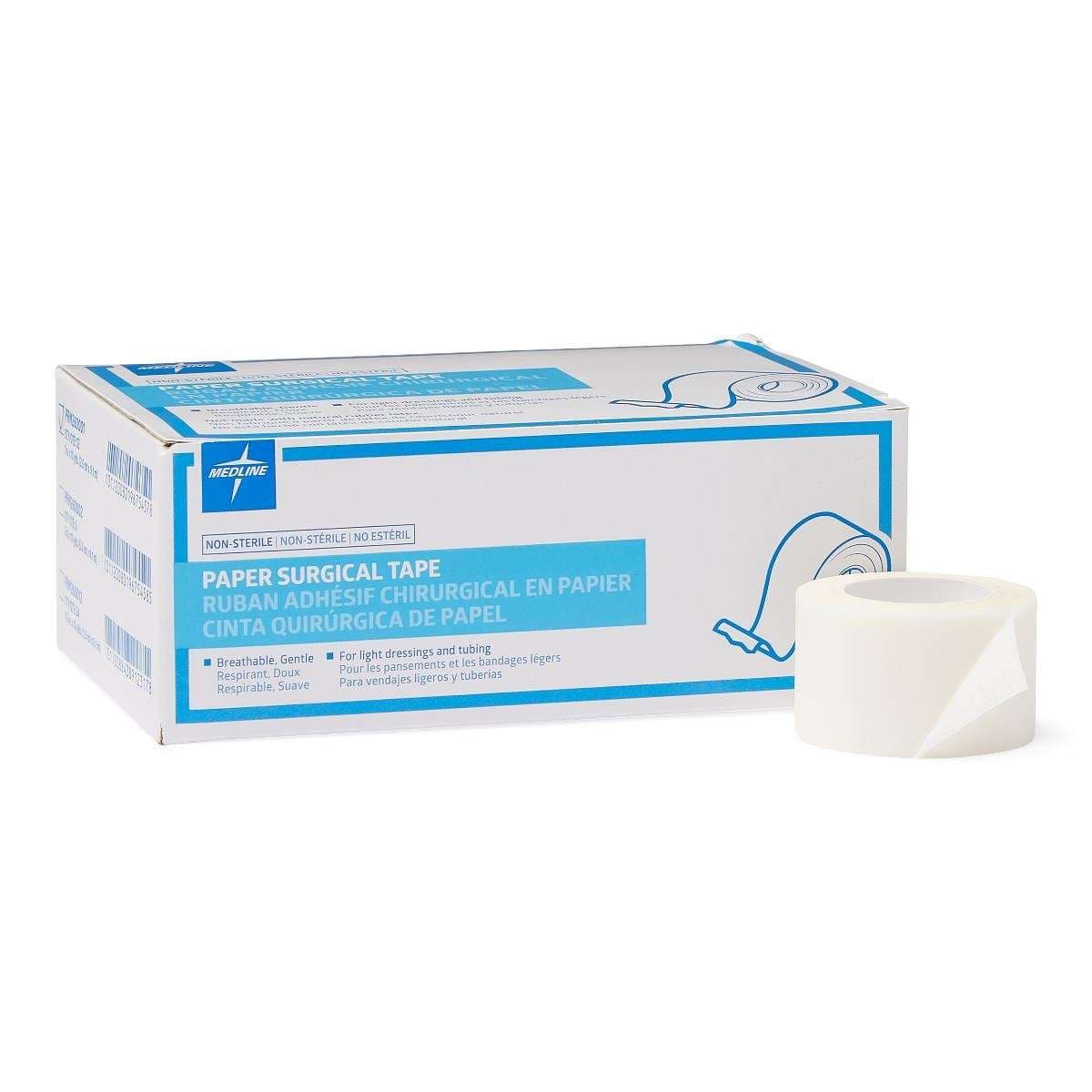 Medline Paper Adhesive Tape, 1 Inch x 10 Yard - Case of 144 - Image 1