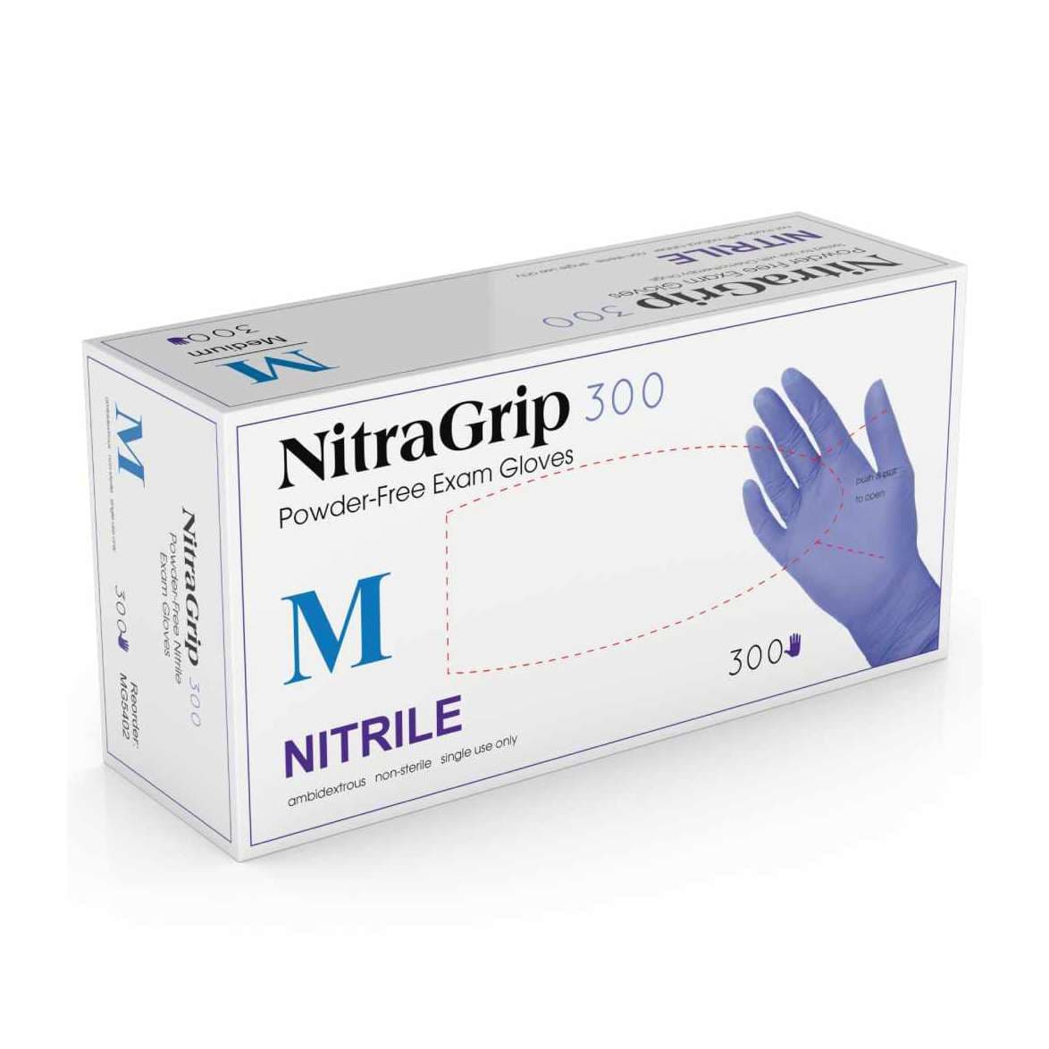 Medgluv Exam Glove, Nitrile, Small, Powder-Free, Textured Finger, 3.2 mil, Teal Blue, Non-Sterile - Case of 3000 - Image 1