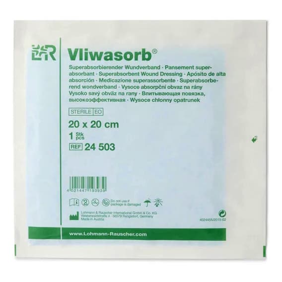 Vliwasorb Super Absorbent Dressing, 8" x 8" - Image 1