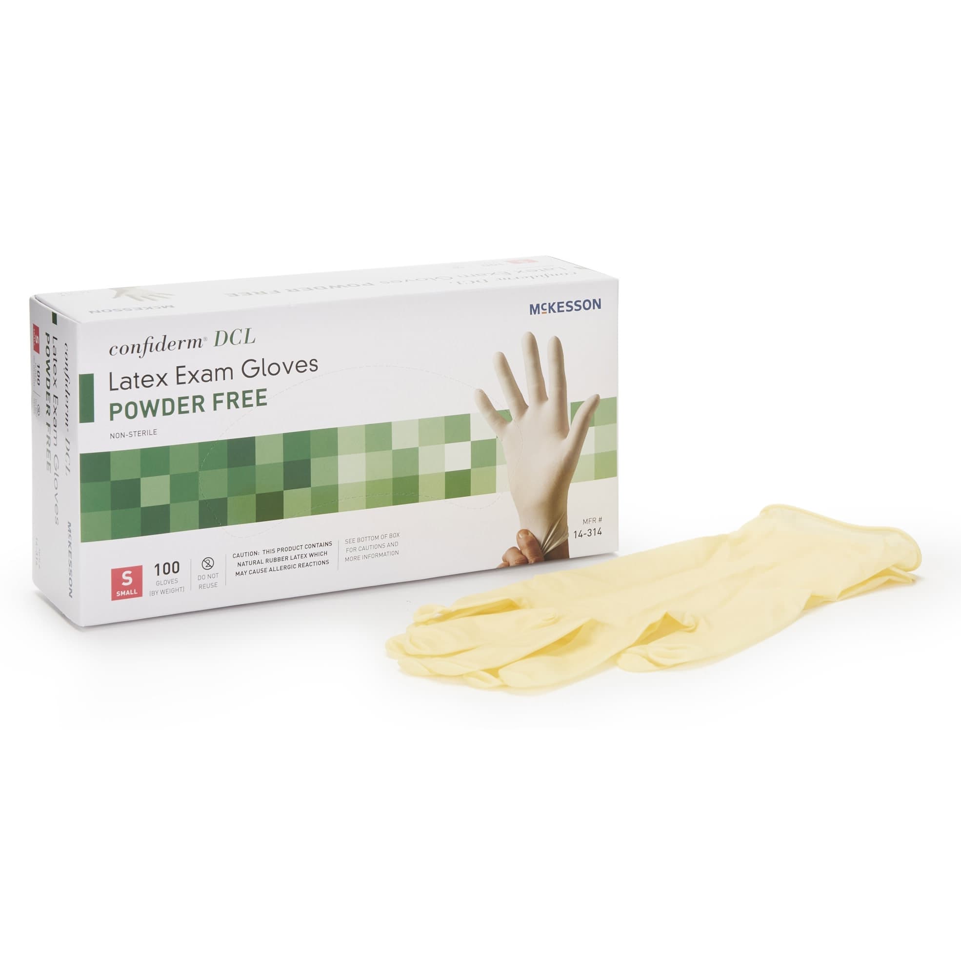McKesson Confiderm Latex Powder Free Exam Gloves - Image 1