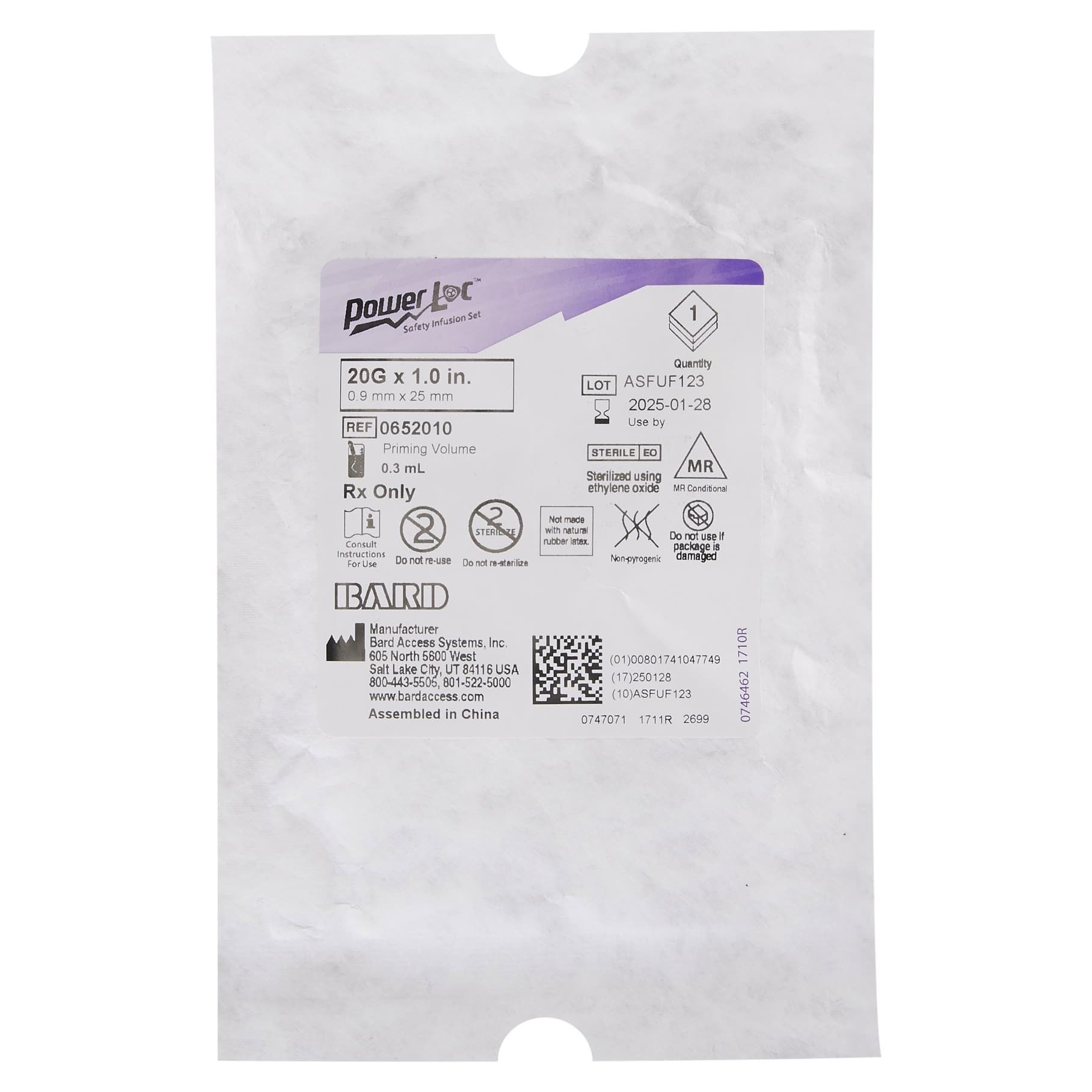 PowerLoc Max Huber Infusion Set with Low Profile Hub - Image 2