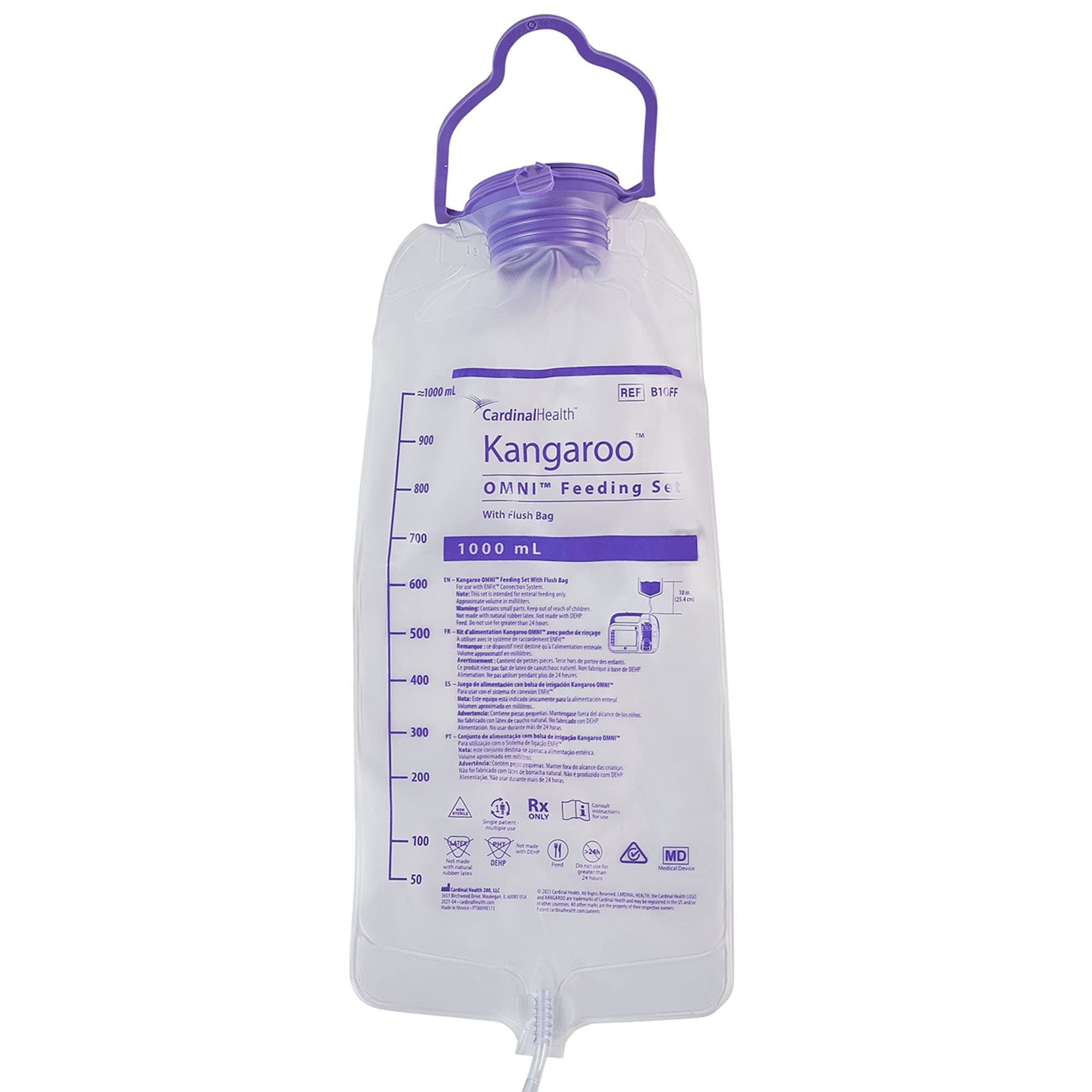 Kangaroo OMNI Feeding Set with Flush Bag, 1000 mL, Non-Sterile - Case of 30 - Image 3