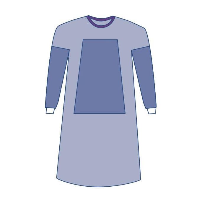 Medline Fabric-Reinforced Aurora Nonsterile Gown, Extra Large - Case of 100 - Image 1