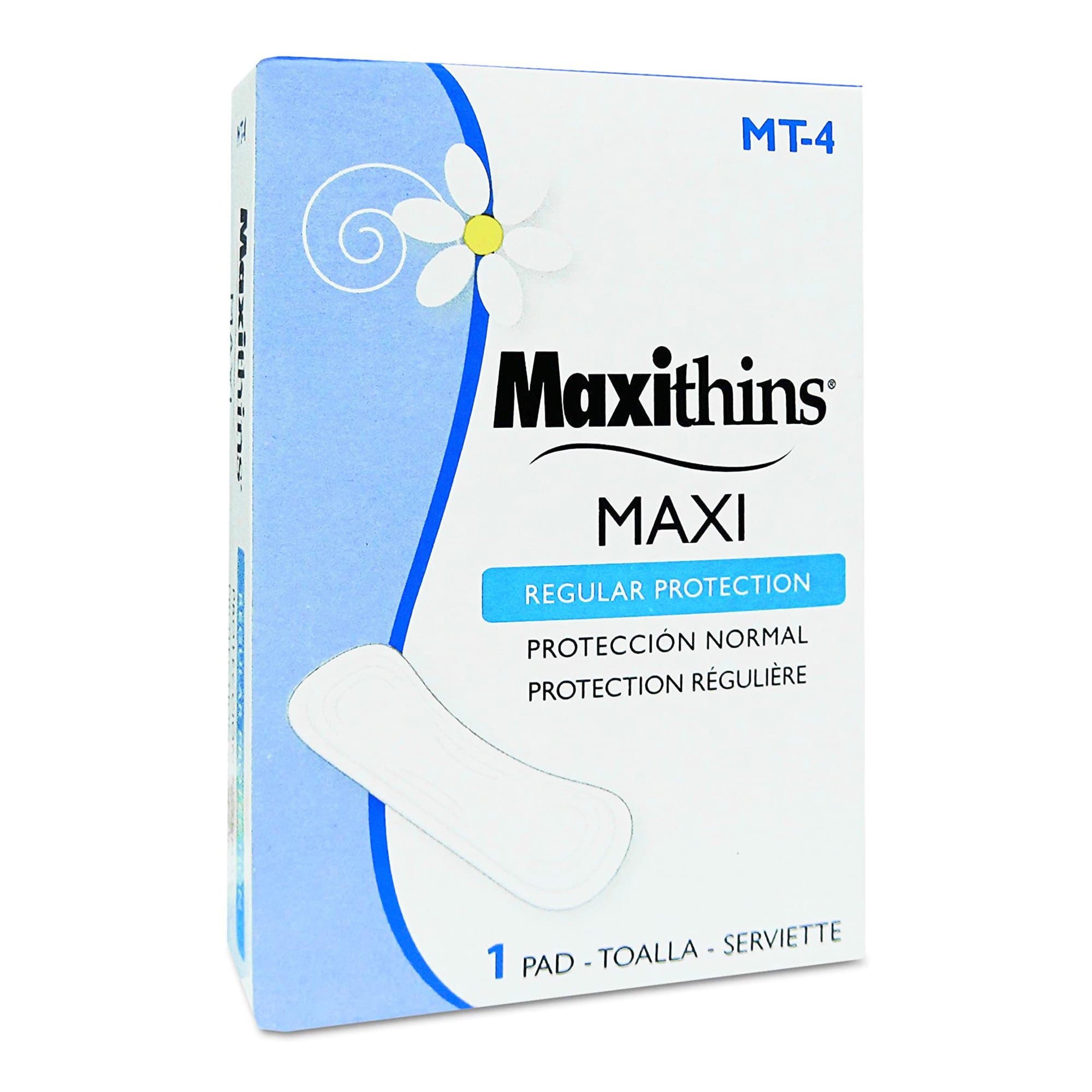 Maxithins Feminine Pad Maxi, Regular Absorbency - Image 1