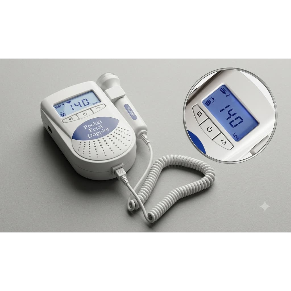Simpro Portable Fetal Doppler with Speaker and Backlit LCD Display