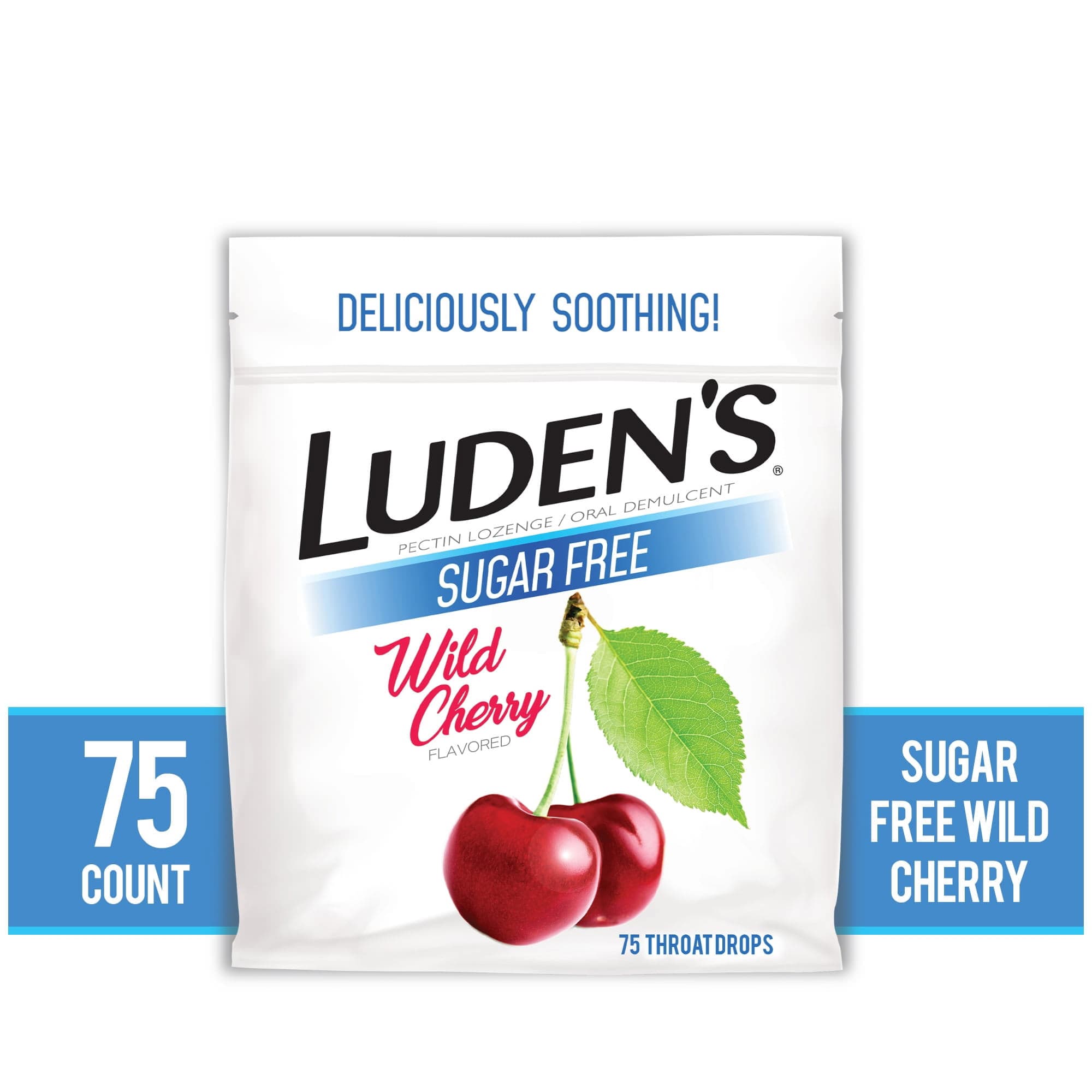 Luden's Wild Cherry Sugar Free Throat Drops - 25 Count - Image 2