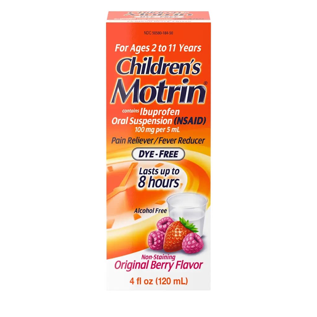 Children's MOTRIN Ibuprofen Oral Suspension Dye-Free, 4 oz - Each - Image 1