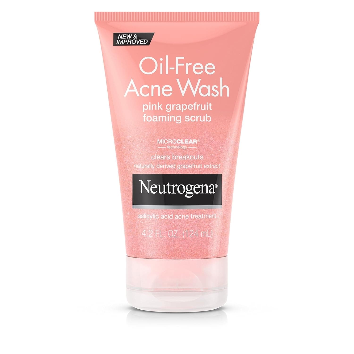 Neutrogena Oil-Free Acne Wash Pink Grapefruit Foaming Scrub, 4.2 oz - Image 1