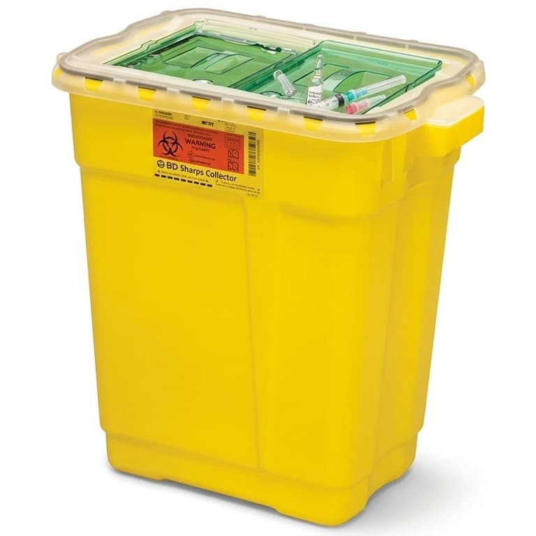 BD Chemotherapy Collectors, Yellow, 9 Gallon, Slide Top - Case of 8 - Image 1