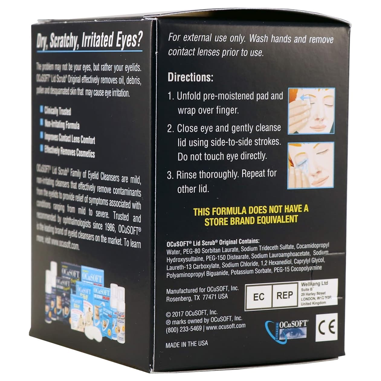 Ocusoft Original Eyelid Cleanser Scrub Wipes - Image 3