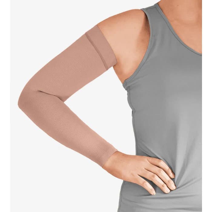 ExoStrong Arm Sleeve, Silicone top, Short, Extra Large, Beige - Image 1