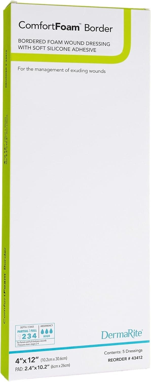 ComfortFoam Border Self-adherent Silicone Foam Dressing with Border - Image 4