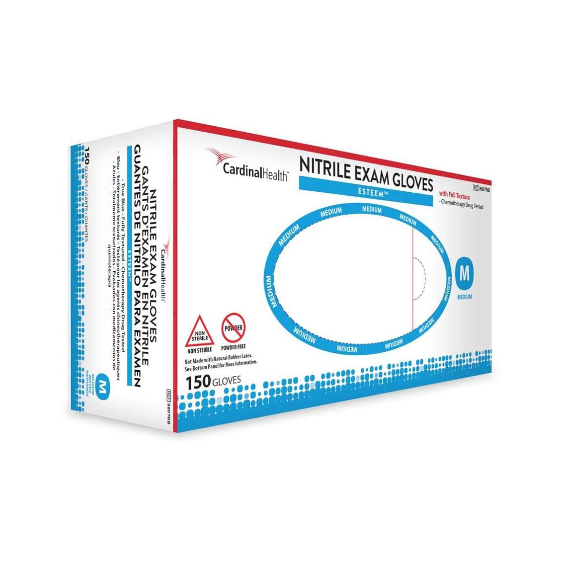 Esteem Tru-Blu Stretchy Nitrile Powder-Free Exam Gloves - Image 2