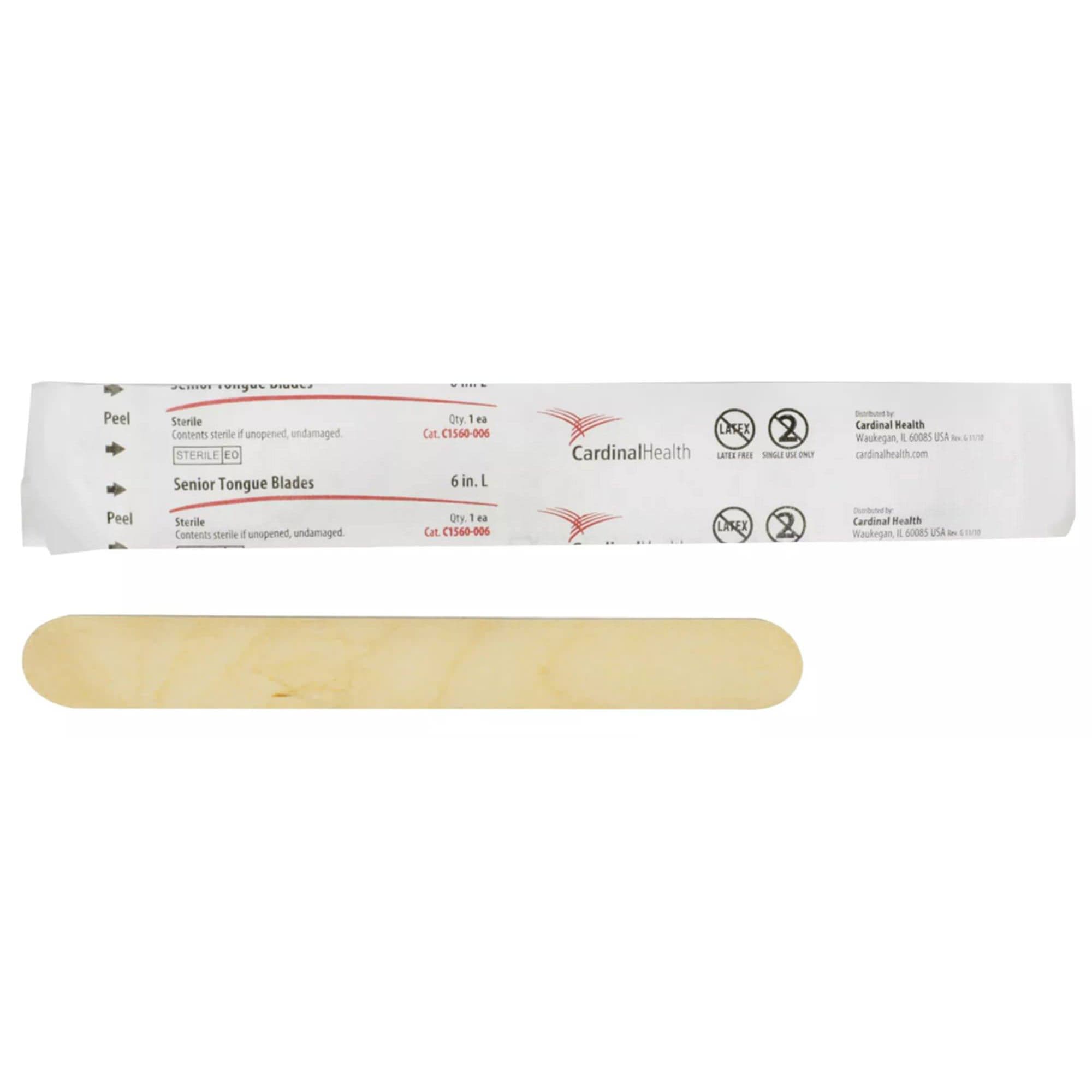 Cardinal Health Tongue Depressor, 5-1/2 Inch - Box of 100 - Image 1