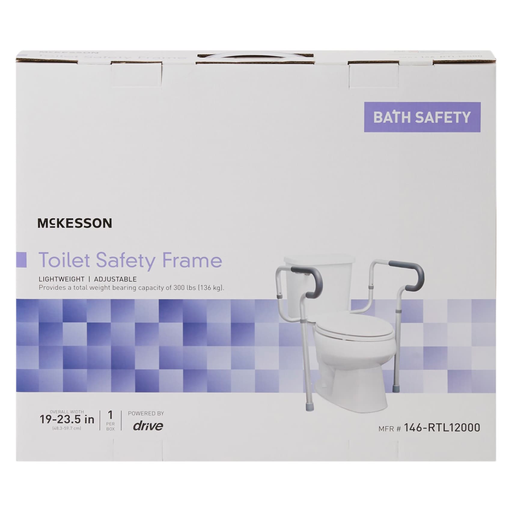 McKesson Toilet Safety Rail, 300 lbs. Weight Capacity - Image 3