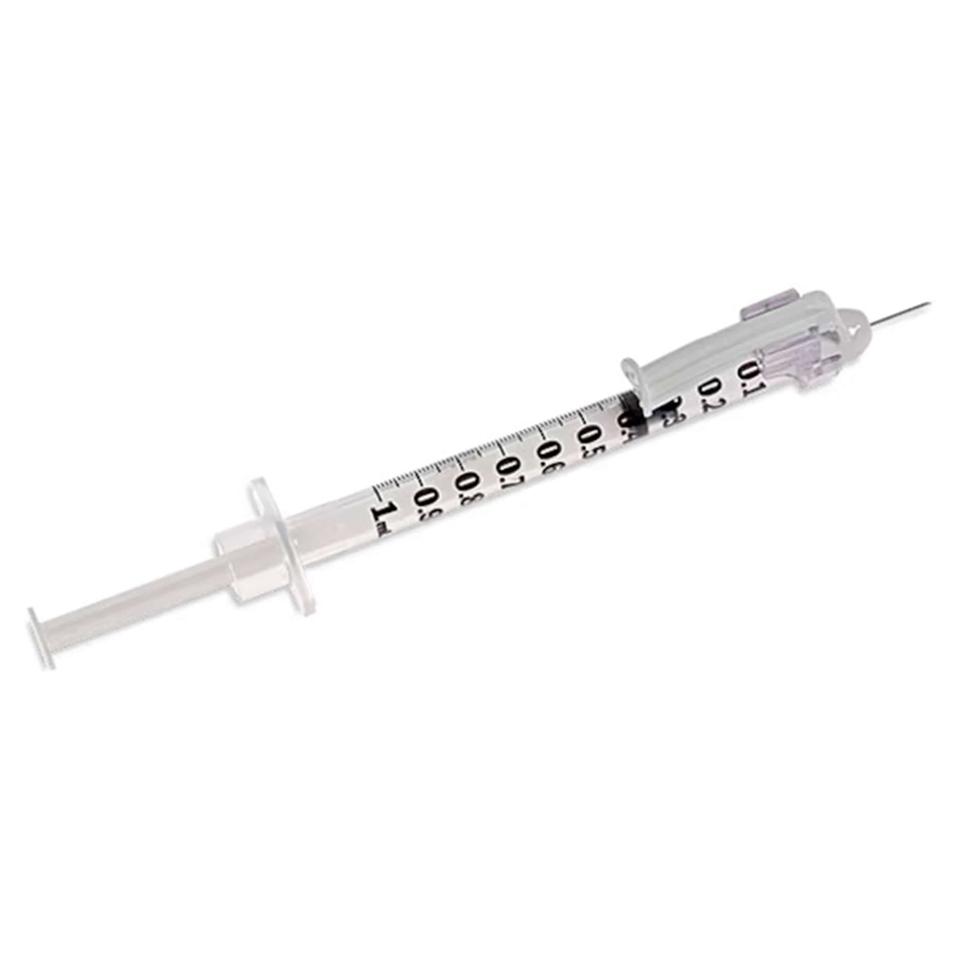 BD SafetyGlide Safety Tuberculin Syringe with Needle, 1 mL, 27G, 3/8 Inch - Box of 100 - Image 3