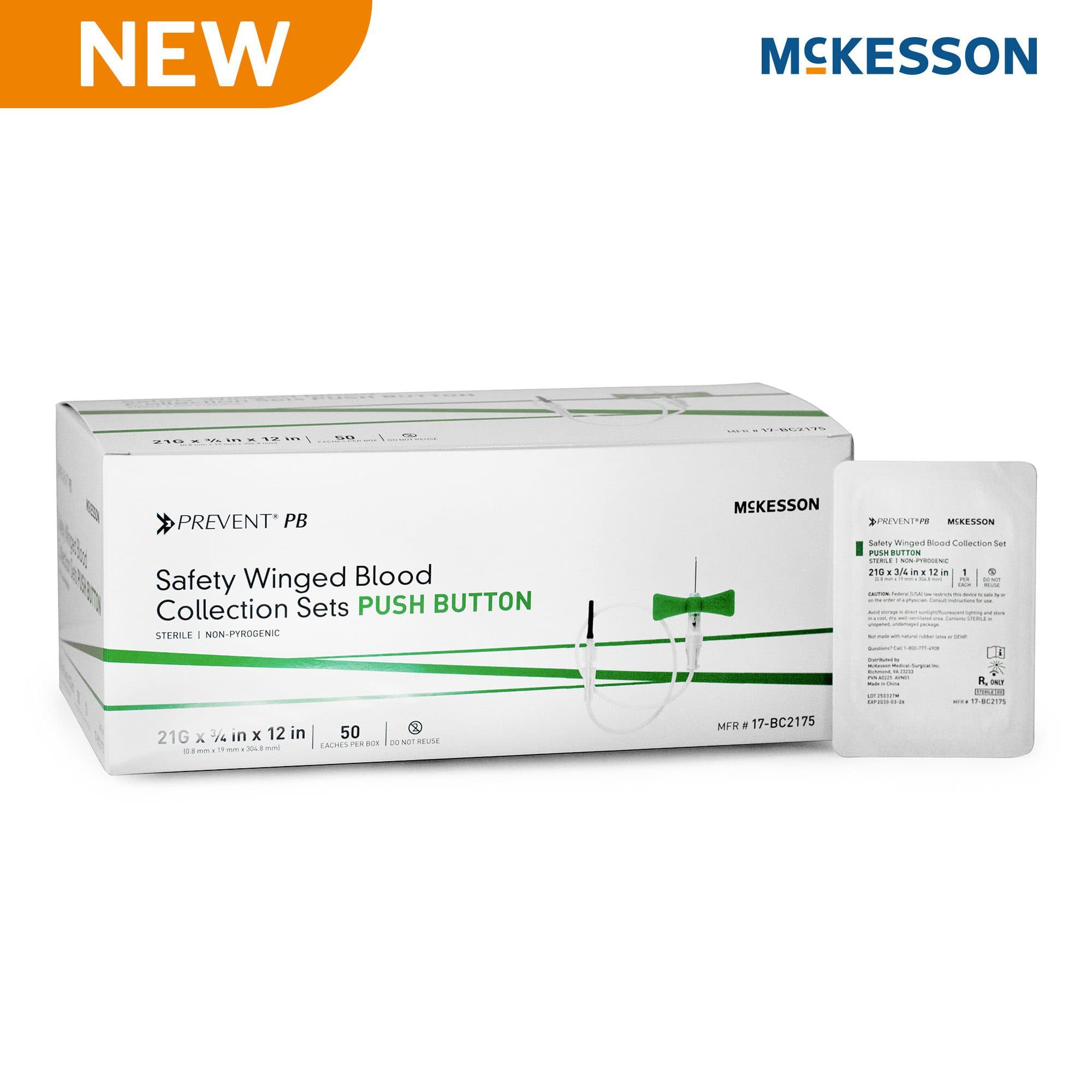 McKesson Prevent PB Blood Collection Set with Multi-Sample Luer Adapter - Image 2
