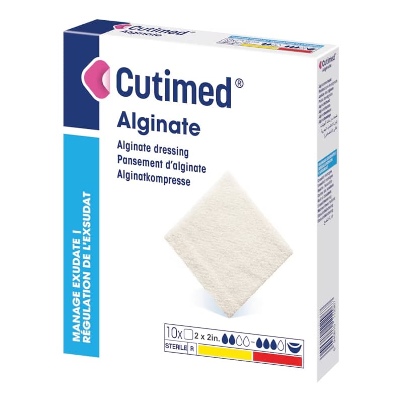 Cutimed Calcium Alginate Dressing, 2 x 2 Inch - Box of 10 - Image 1