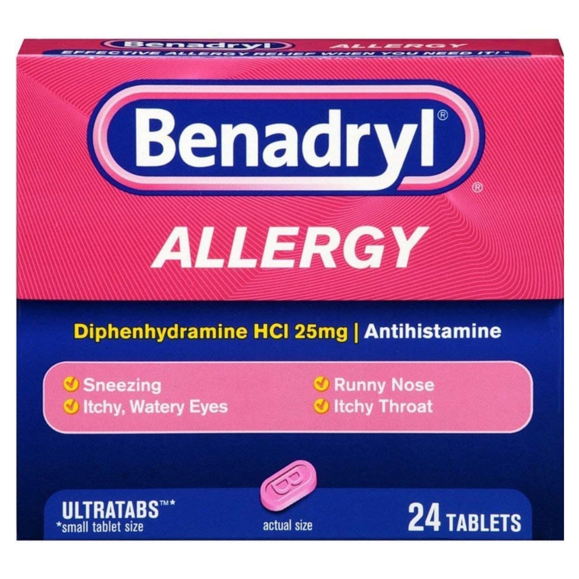 Benadryl Allergy Relief Tablet, 25 mg - Box of 24 - Image 4