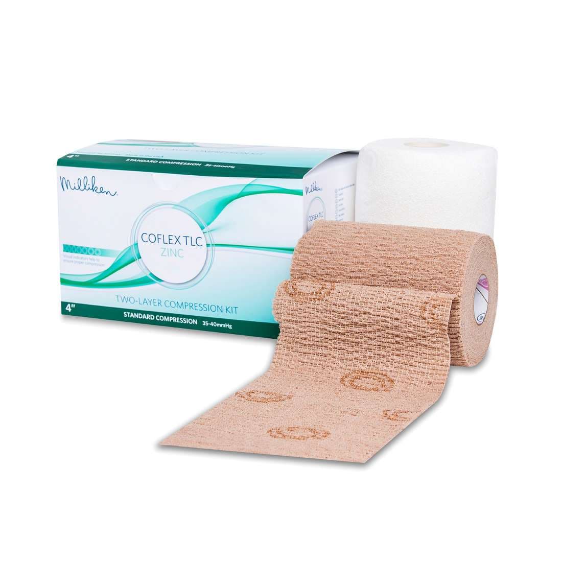 Andover CoFlex TLC Zinc Standard Compression Bandage, 4 Inch - Case of 8 - Image 1
