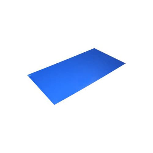 Poly Tack Adhesive Floor Mat, Blue, 24 x 45 Inch - Case of 120 - Image 1