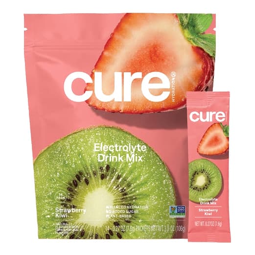 Cure Hydrating Electrolyte Mix Pouch, Strawberry Kiwi, 14 ct - Each - Image 1
